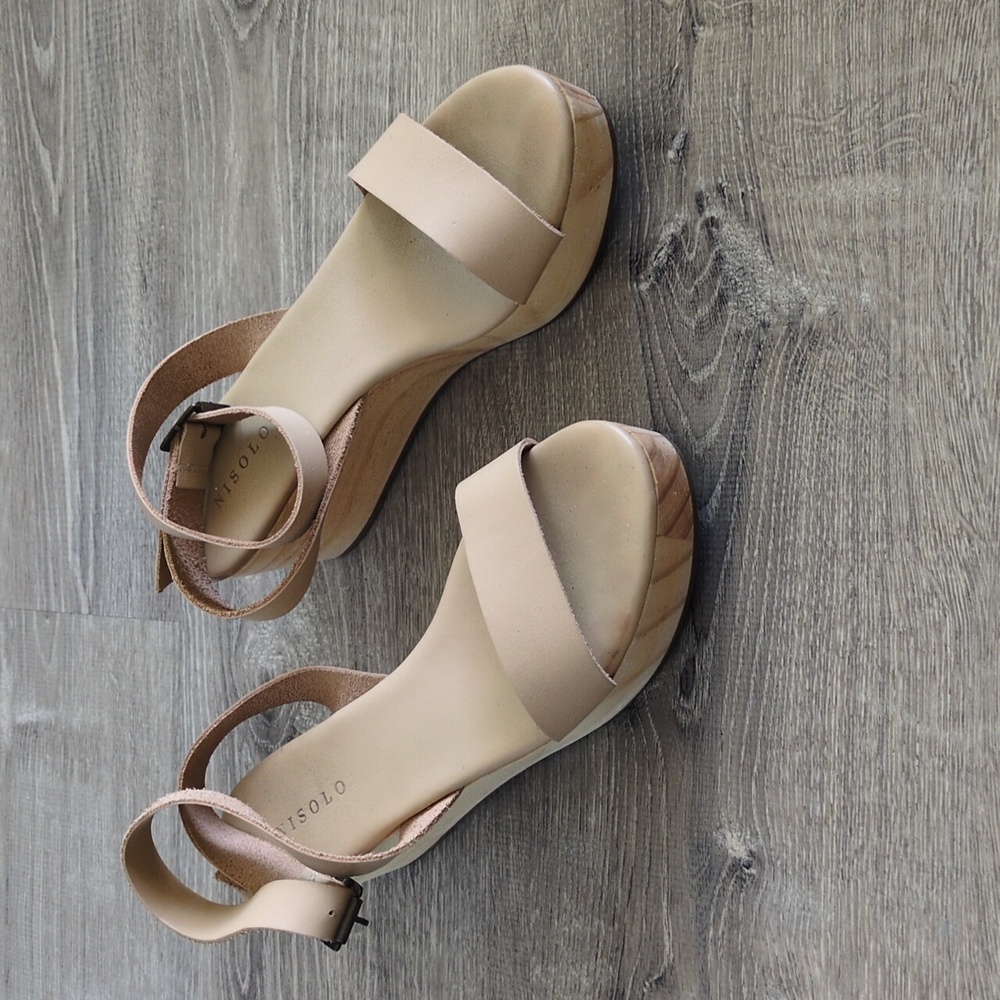 Nisolo Sarita Wooden Wedge Sandals